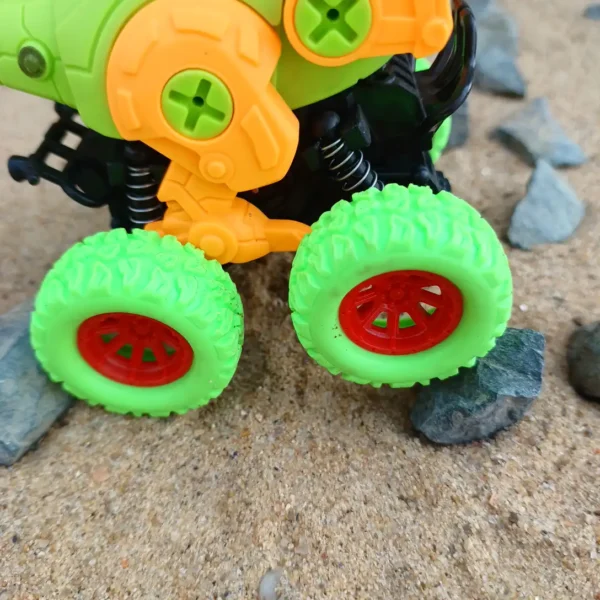 Detachable Dinosaur Truck Unbreakable Plastic Toy Orange Green2