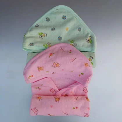 Lucky Star Cotton Terry Hooded Towels Elephant Printed