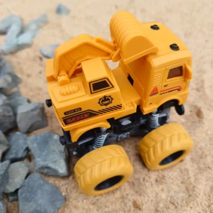 Push and Go Construction Excavator Unbreakable Plastic Toy