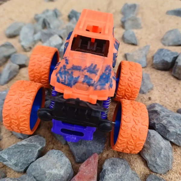 Push and Go Monster Truck Unbreakable Plastic Toy Orange