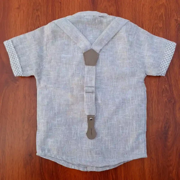 Cotton Grey Shirt and Pant with Suspender2