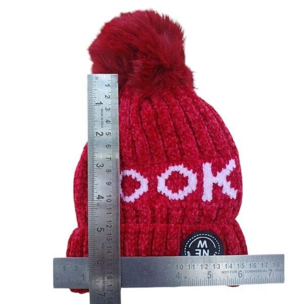 super soft winter fleece cap brown color 1