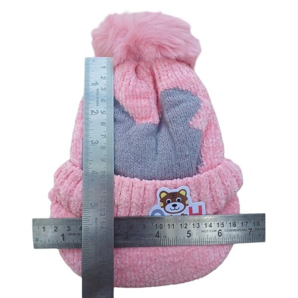 super soft winter fleece cap light pink color
