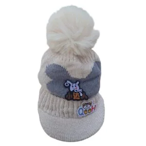 super soft winter fleece cap cream color