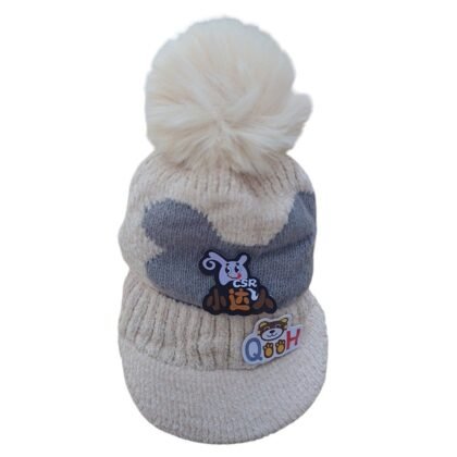 super soft winter fleece cap cream color