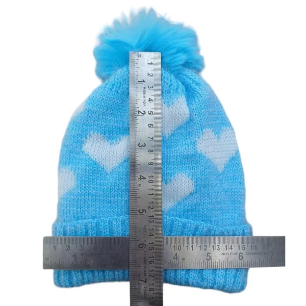 soft woolen cap blue color knitted