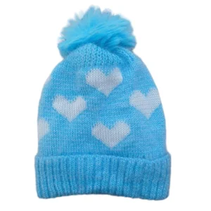 soft woolen cap blue color knitted